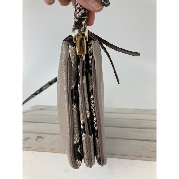 KATE SPADE, TAUPE LEATHER, SNAKE PRINT WOMENS CROSSOBODY BAG - Picture 6 of 15
